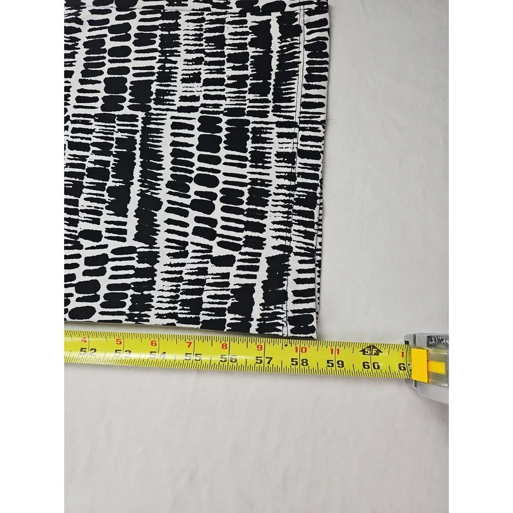 Calvin Klein Jumpsuit Women Size 12 Black & White Print Elastic Waist Drawstring